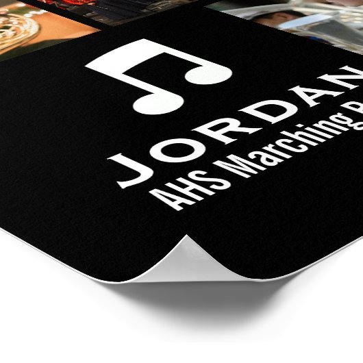 Custom Marching Band Orchestra Music Photo Collage ポスター (角)