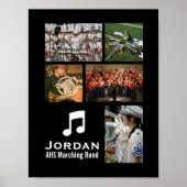Custom Marching Band Orchestra Music Photo Collage ポスター (正面)