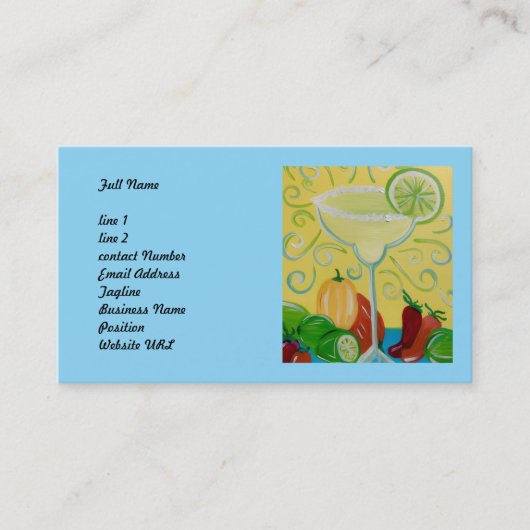 Custom Margarita Business Cards 名刺 (正面)