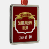 Custom Maroon 50th Class Reunion  メタルオーナメント (右)