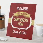 Custom Maroon 50th Class Reunion  台座サイン (インサイチュ)