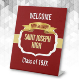 Custom Maroon 50th Class Reunion  台座サイン