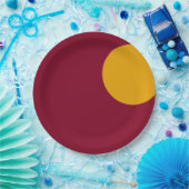 Custom Maroon & Gold Party Paper Plate ペーパープレート (パーティー)