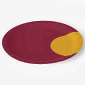 Custom Maroon & Gold Party Paper Plate ペーパープレート (アングル)