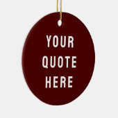 Custom Maroon Him Your Quote Here Her Personalized セラミックオーナメント (右)