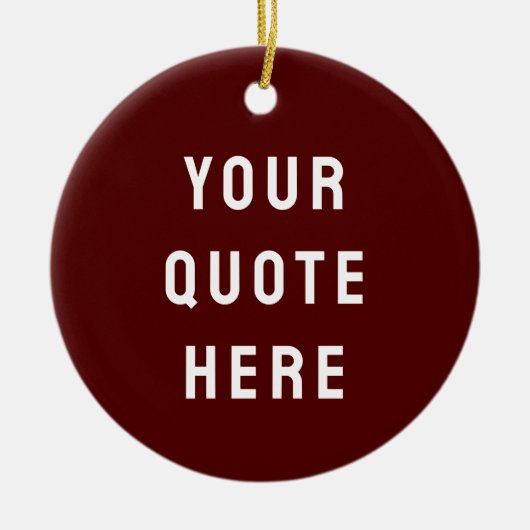 Custom Maroon Him Your Quote Here Her Personalized セラミックオーナメント (正面)