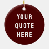 Custom Maroon Him Your Quote Here Her Personalized セラミックオーナメント (裏面)
