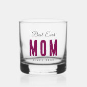 Custom Massage Best Ever Mom – Personalized Gift ウイスキーグラス (正面)