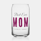 Custom Massage Best Ever Mom – Personalized Gift ガラス缶 (正面)