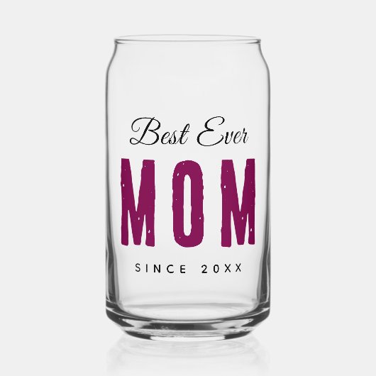 Custom Massage Best Ever Mom – Personalized Gift ガラス缶 (正面)