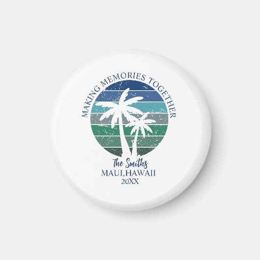  Custom Maui Hawaii family Men's Basic T-Shirt マグネット (正面)