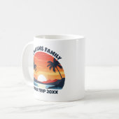 Custom Maui Trip Cool Sunrise Palm Trees コーヒーマグカップ (正面左)