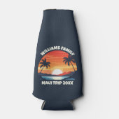 Custom Maui Trip Cool Sunrise Palm Trees ボトルクーラー (正面)