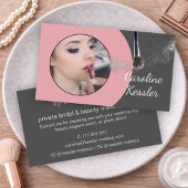 Custom Mauve Taupe Blush Pink Makeup Artist 名刺