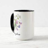 Custom May Birth Flower - Personalized Name マグカップ (正面左)