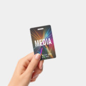 Custom Media Event Staff All Access Pass QR Code バッジ (手持ち)