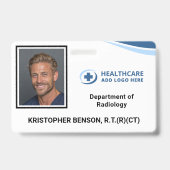 Custom Medical Hospital Employee Photo ID Badge バッジ (Front)