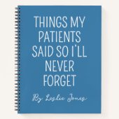 Custom Medical Journal — Funny Nurse Notebook Gift ノートブック (正面)