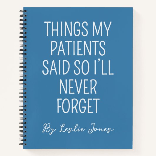 Custom Medical Journal — Funny Nurse Notebook Gift ノートブック (正面)