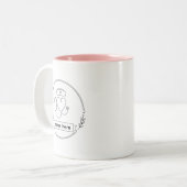 Custom Medical Nurse Mug – Name Text Design ツートーンマグカップ (正面左)