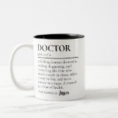 Custom Medical Professional Gift Doctor Definition ツートーンマグカップ (左)