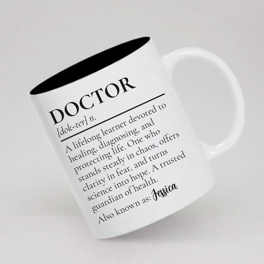Custom Medical Professional Gift Doctor Definition ツートーンマグカップ