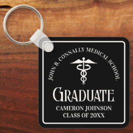 Custom Medical School Black Graduation Keepsake キーホルダー