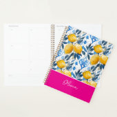 Custom Mediterranean Lemon Pattern Planner プランナー手帳 (ディスプレー)