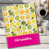 Custom Mediterranean Lemon Pattern Planner プランナー手帳