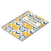 Custom Mediterranean Lemons on Blue scallop Recipe ノートブック (左側)