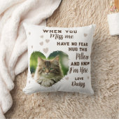 Custom Memorial Cat Throw Pillow クッション (ブランケット)