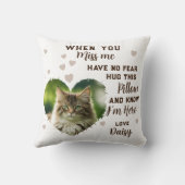 Custom Memorial Cat Throw Pillow クッション (裏面)