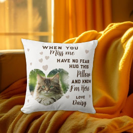 Custom Memorial Cat Throw Pillow クッション
