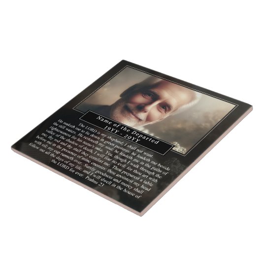 Custom Memorial Keepsake Photo Name Bible Verse タイル (側面)