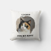 Custom Memorial Pet Pillow Hug My Kitty Cat Gift クッション (正面)