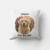 Custom Memorial Pet Pillow Hug My Pup Dog Gift クッション (裏面)