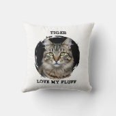 Custom Memorial Pet Pillow Love My Fluff Cat Gift クッション (裏面)