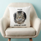 Custom Memorial Pet Pillow Love My Fluff Cat Gift クッション