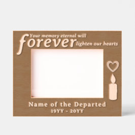 Custom Memorial Remembrance Hearts and Candle レーザー彫刻フレーム
