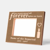 Custom Memorial Remembrance Hearts and Candle レーザー彫刻フレーム (左)