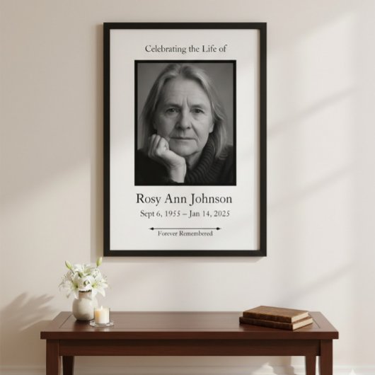 Custom Memorial Welcome Sign with Photo フォトプリント