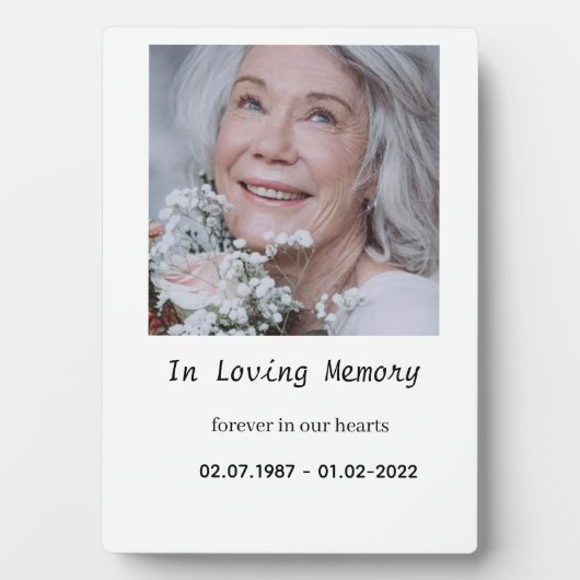 “Custom Memory Plaque for Tabletop Display フォトプラーク (正面)