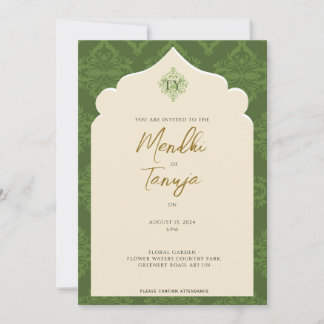 Custom Mendhi Invitation | Henna Night 招待状