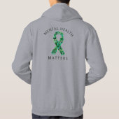 Custom Mental Health Matters Botanical Back Print パーカ (裏面)