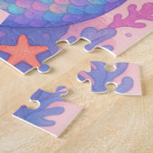 Custom Mermaid Puzzle with Name & Ocean Shells ジグソーパズル (側面)