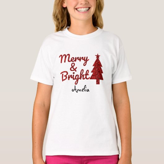 Custom Merry and Bright Christmas Tシャツ (正面)