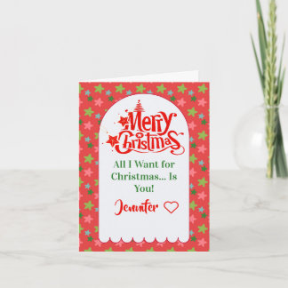 Custom Merry Christmas Card for Your Girlfriend  カード