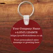 Custom Merry Christmas Keychain with Company Logo キーホルダー (裏面)
