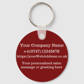 Custom Merry Christmas Keychain with Company Logo キーホルダー (裏面)