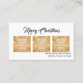 Custom Merry Christmas Photo Business card theme 名刺 (正面)